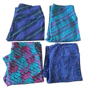 LulaRoe Lot of 4 Leggings One Size